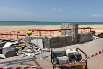 El Ayuntamiento comienza una obra de emergencia en el Paseo Marítimo de Cádiz